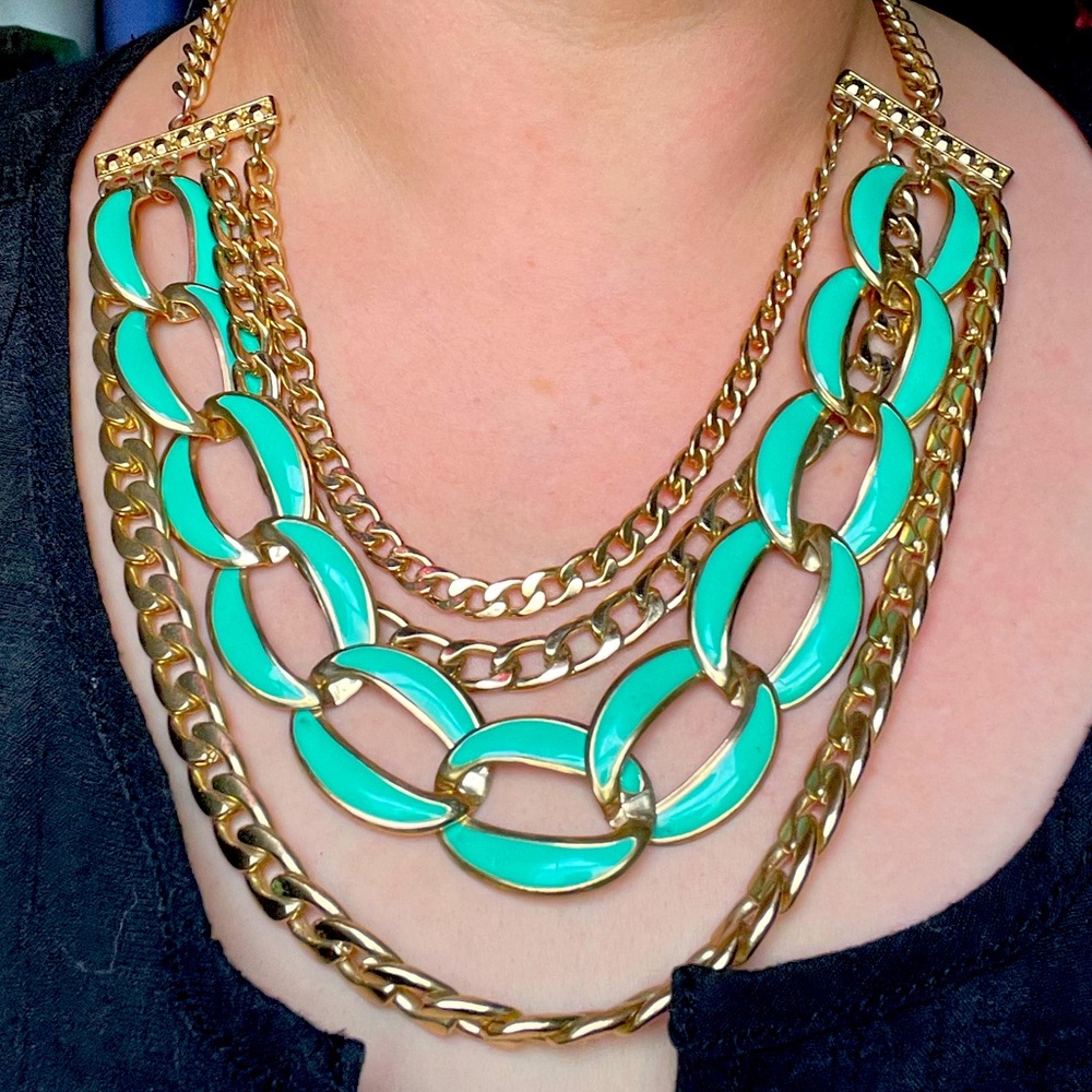 Vintage Mika signed statement necklace